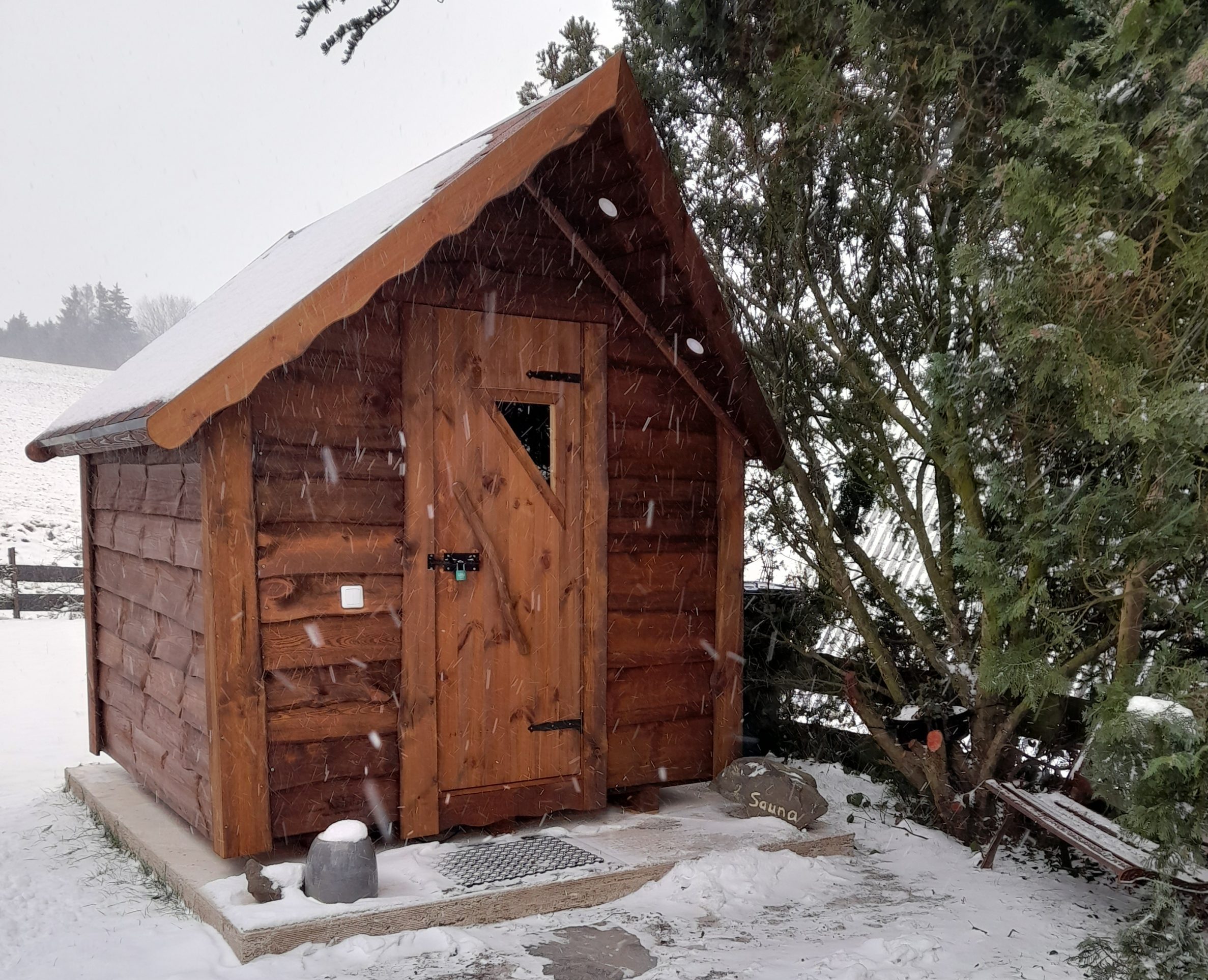 Sauna Finnhaus Eifel Winter